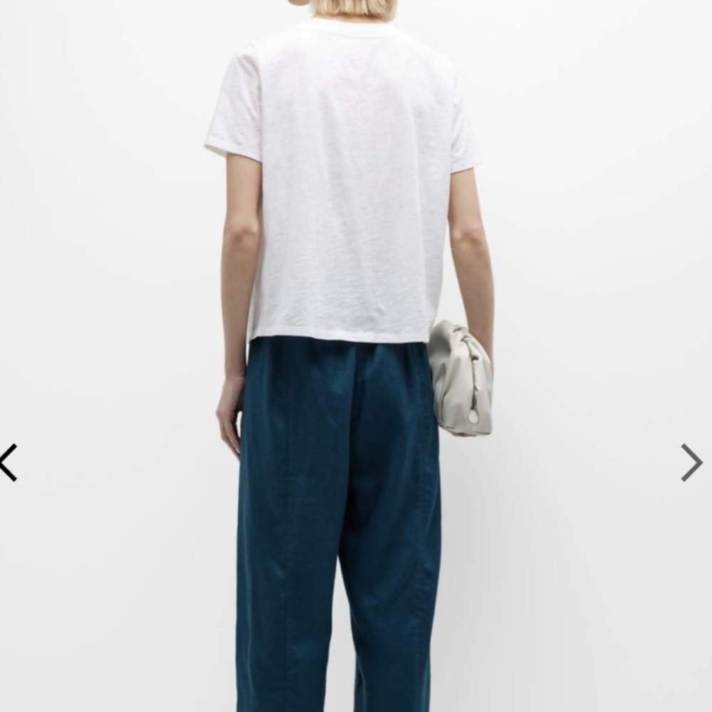 Eileen Fisher White Slubby Jersey Shirt, new without tags - Picture 4 of 7